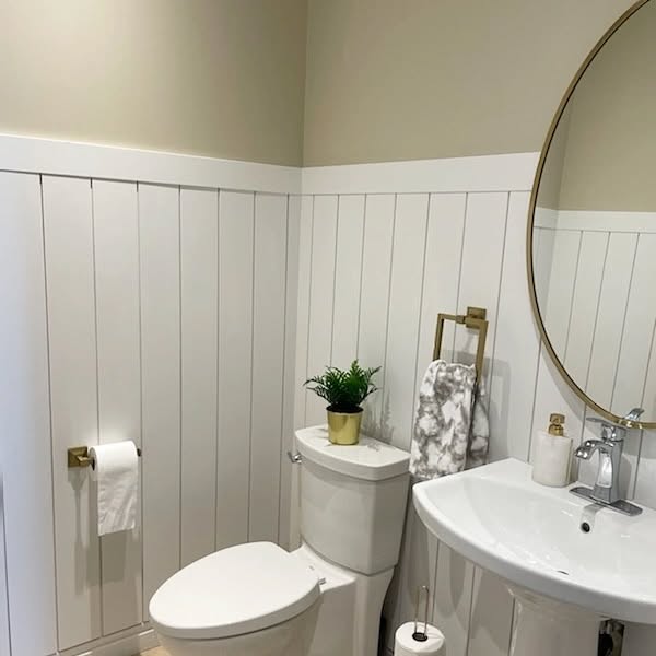 11. the Interwoven Shiplap and Hexagonal Tile Mosaic In a Coastal Retreat
