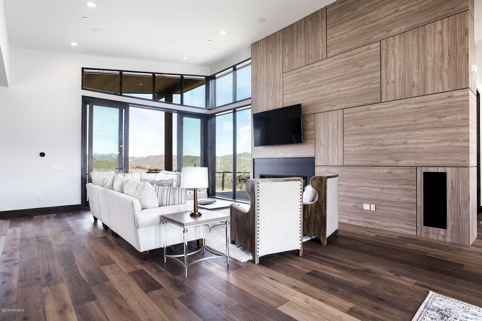 41. the Crimson Wave: a Living Room Accent Wall with Vertical Plank Drama