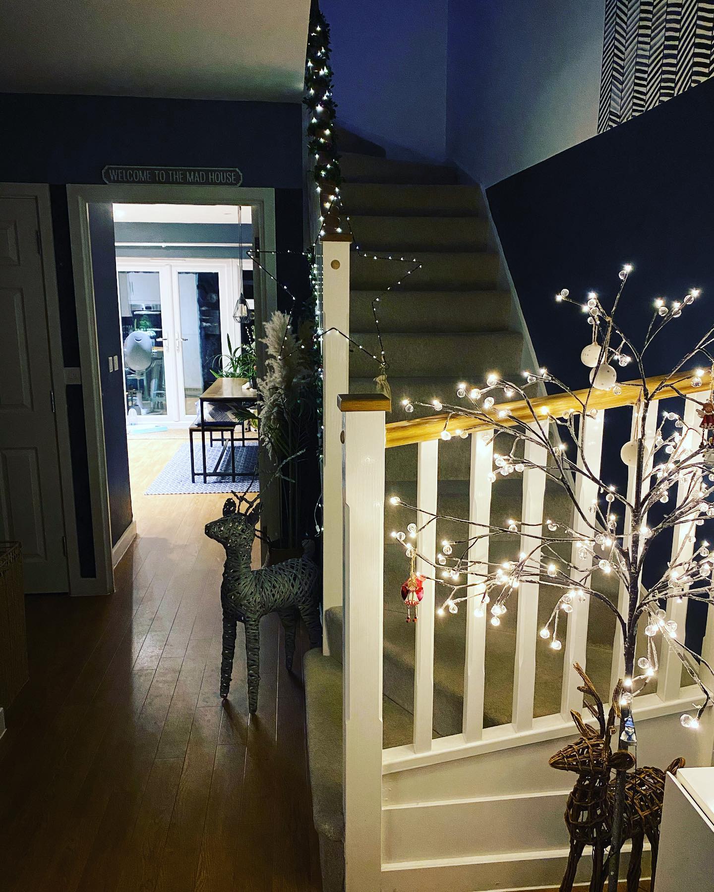 8. Vibrant Candy Cane Pathway with Glistening Snow Flurries and Golden Starlight