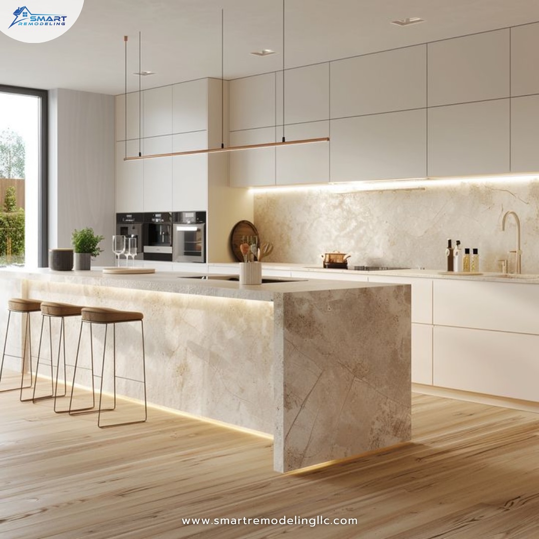 20. Tidal Wave Of Blue Glass and Subway Tile Fusion