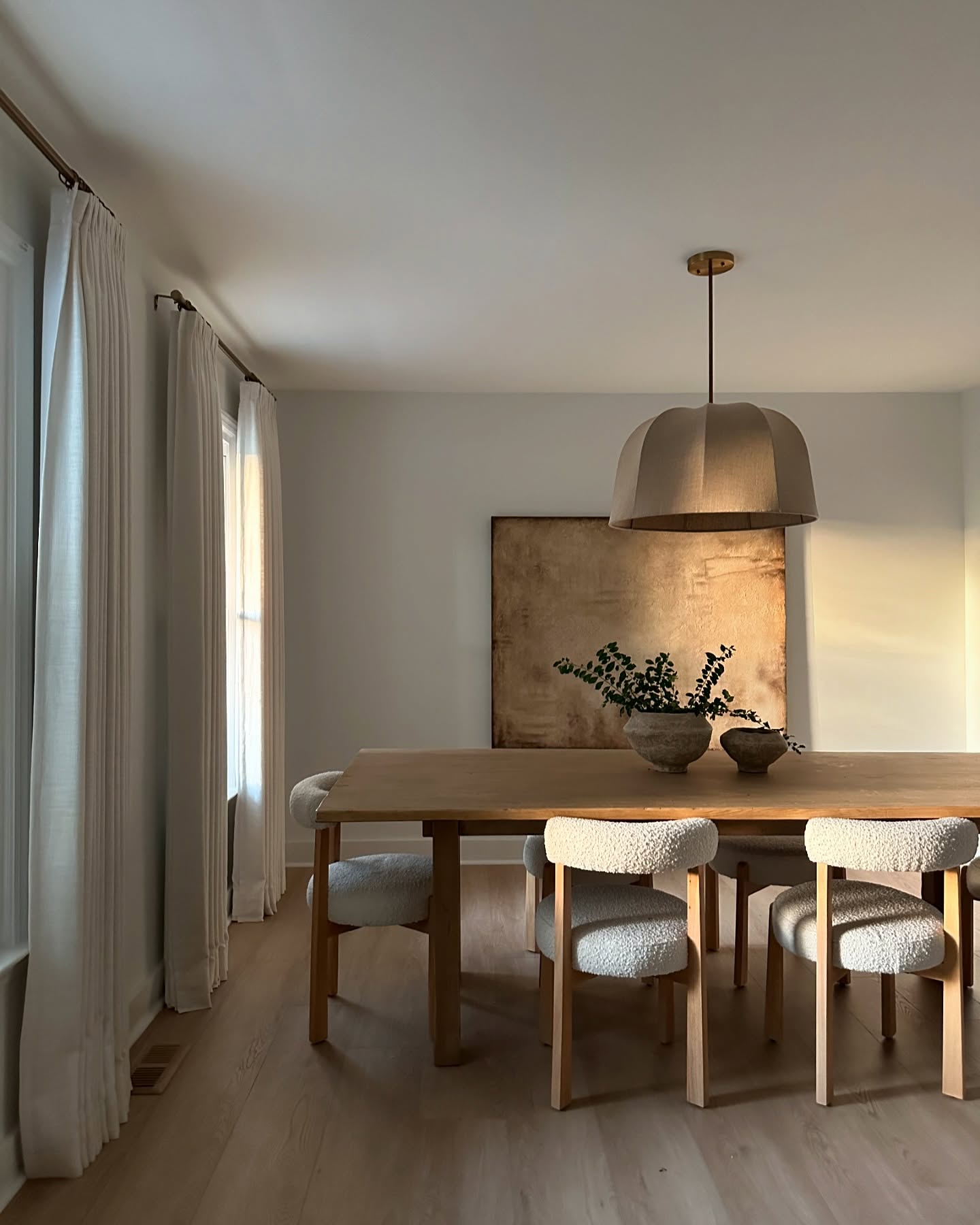 18. Mid-century Danish Teak with Angular Brass Legs and Hidden Drawer Dining Table