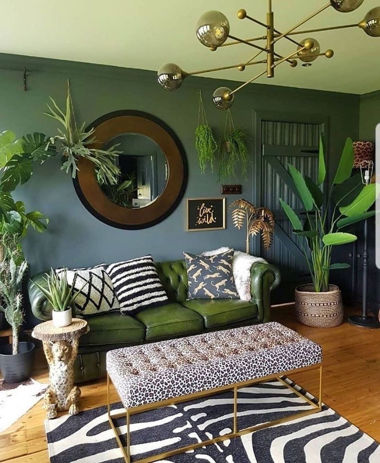 36. a Tapestry Of Teal and Wood: the Geometric Accent Wall