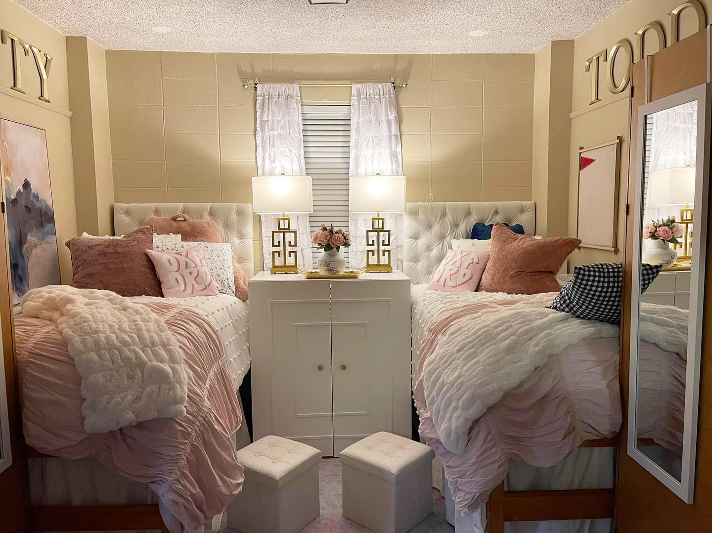 11. Moonlit Study Nook with Starry String Lights and Cozy Patchwork Quilt