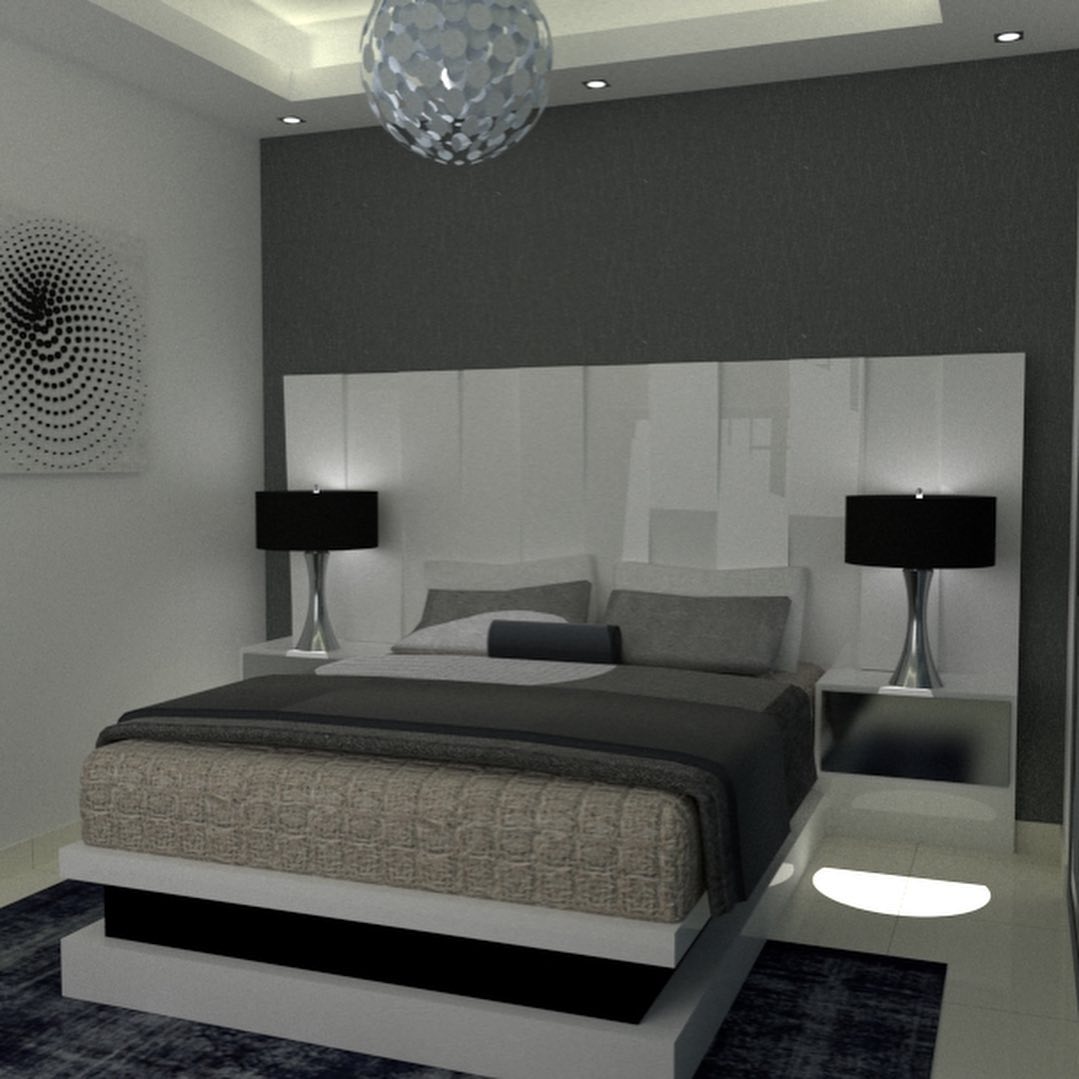 11. Midnight Blue Accent Wall Meets Industrial Minimalism