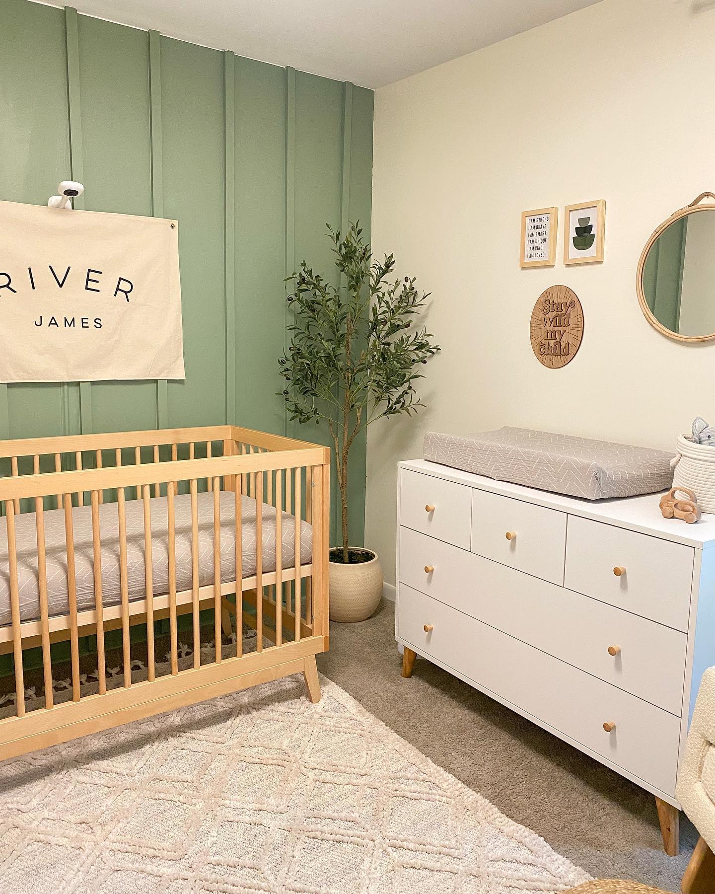 40. Moonlit Meadow Crib: the Soft Glow Of Nature-inspired Minimalism
