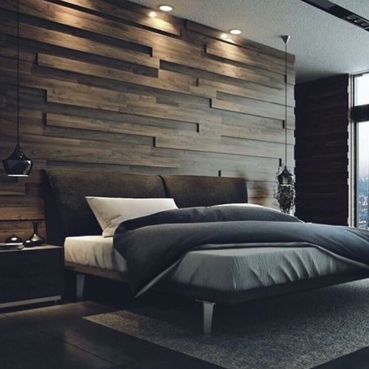 10. Masculine Monochrome Haven with Industrial Edge and Geometric Accents