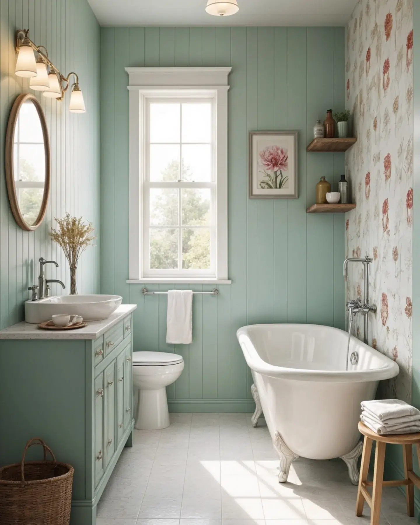 5. Shiplap Waves and Copper Curves: a Bathroom with a Nautical Twist