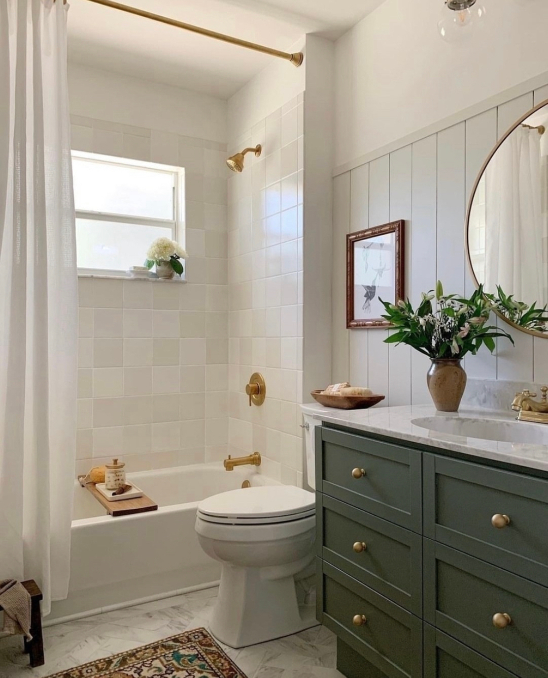 10. Vintage Brass Fixtures Meet Modern Minimalism In a Farmhouse Retreat
