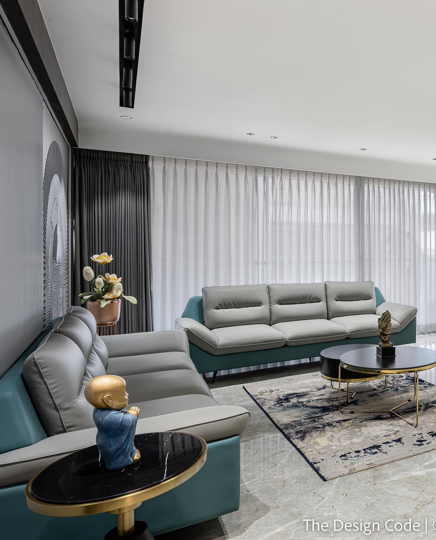 4. a Symphony Of Curves and Textures with a Floating Console