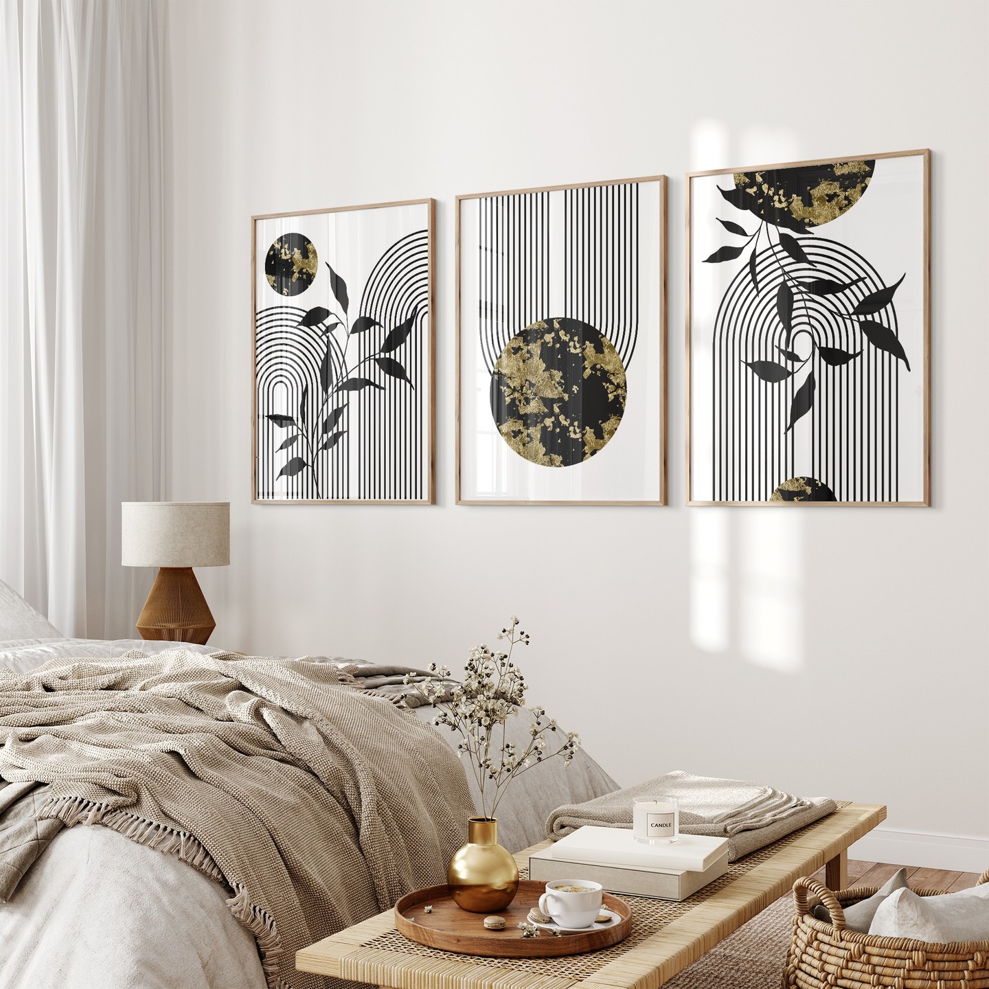 33. the Indigo Waves: a Coastal-themed Wall with Driftwood and Shell Accents
