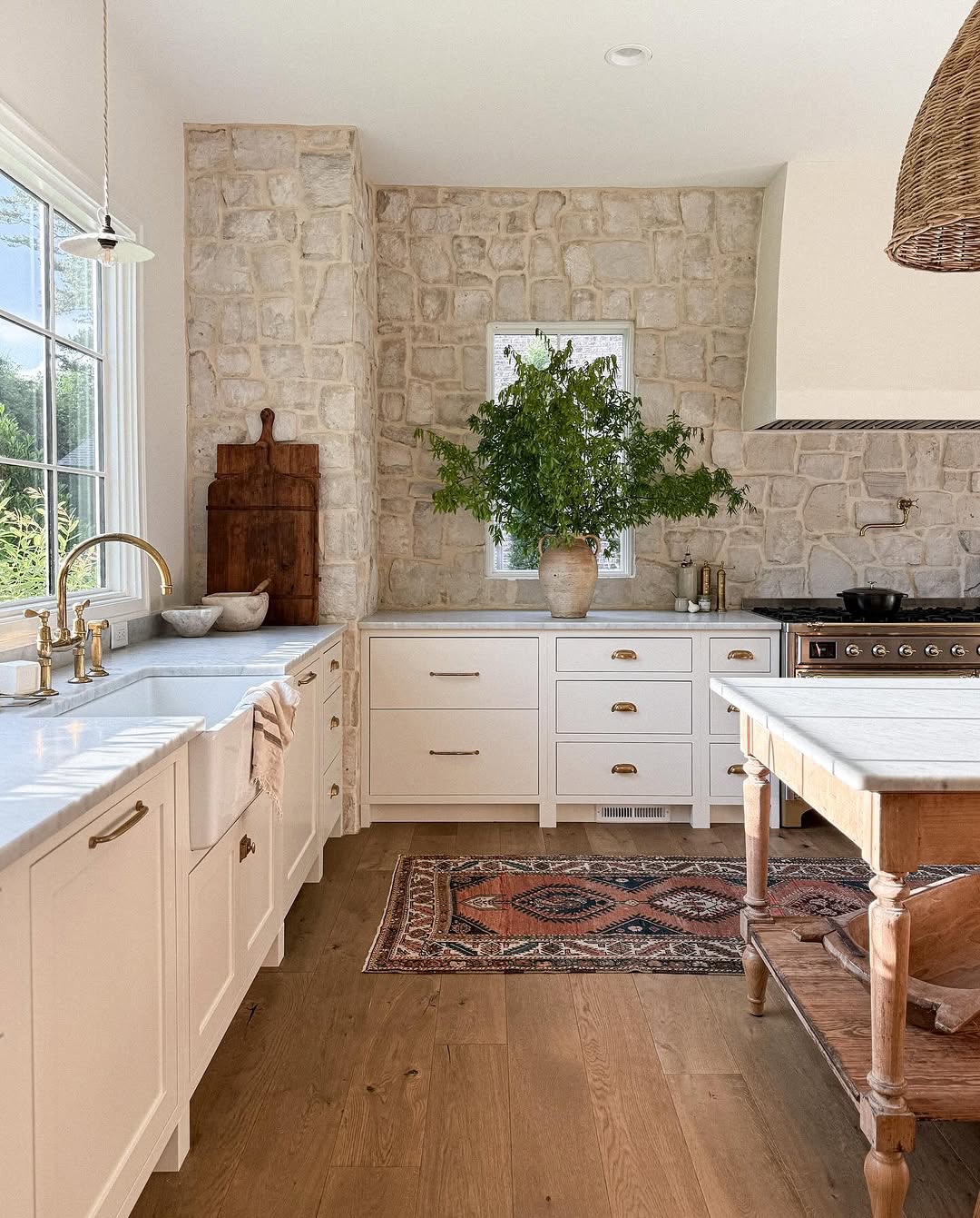 11. Crimson Canopy Over Copper: the Unique Kitchen Fusion