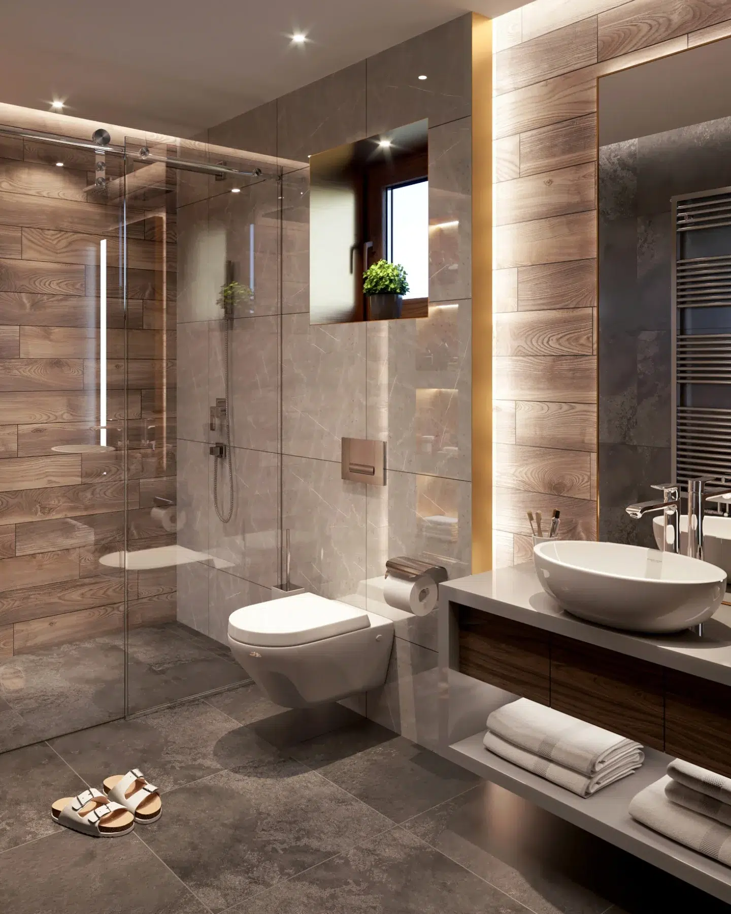 6. Cobalt Blue Tiles and Brass Fixtures Create a Retro-modern Oasis
