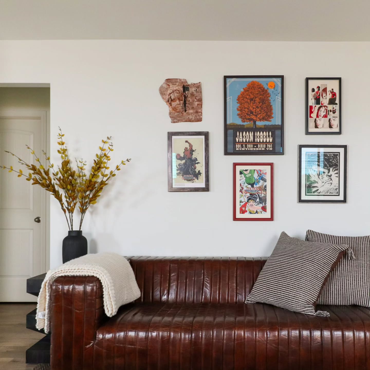 8. Moonlit Eucalyptus Framed by Vintage Bookshelves
