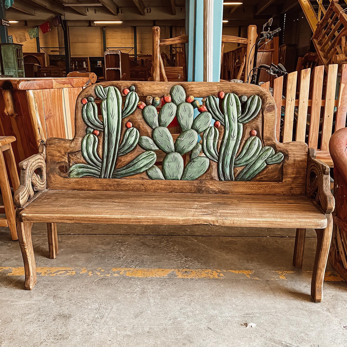 29. Sunlit Serenity: a Southwestern-inspired Living Room with Adobe Walls and Vintage Rattan