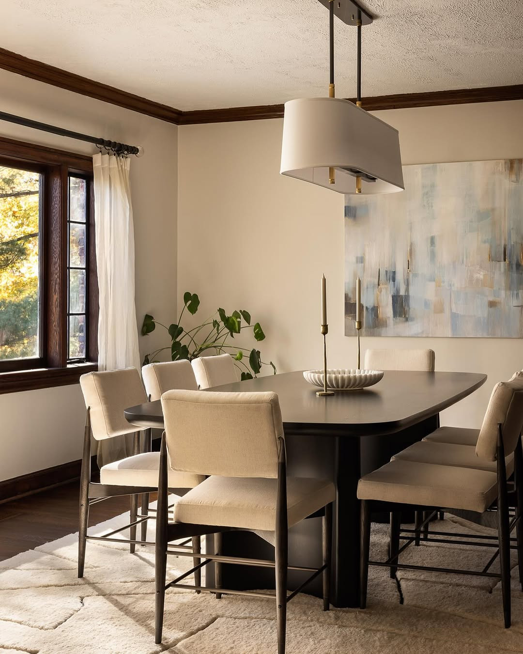 28. Mid-century Minimalist with Tapered Legs and Honeyed Finish