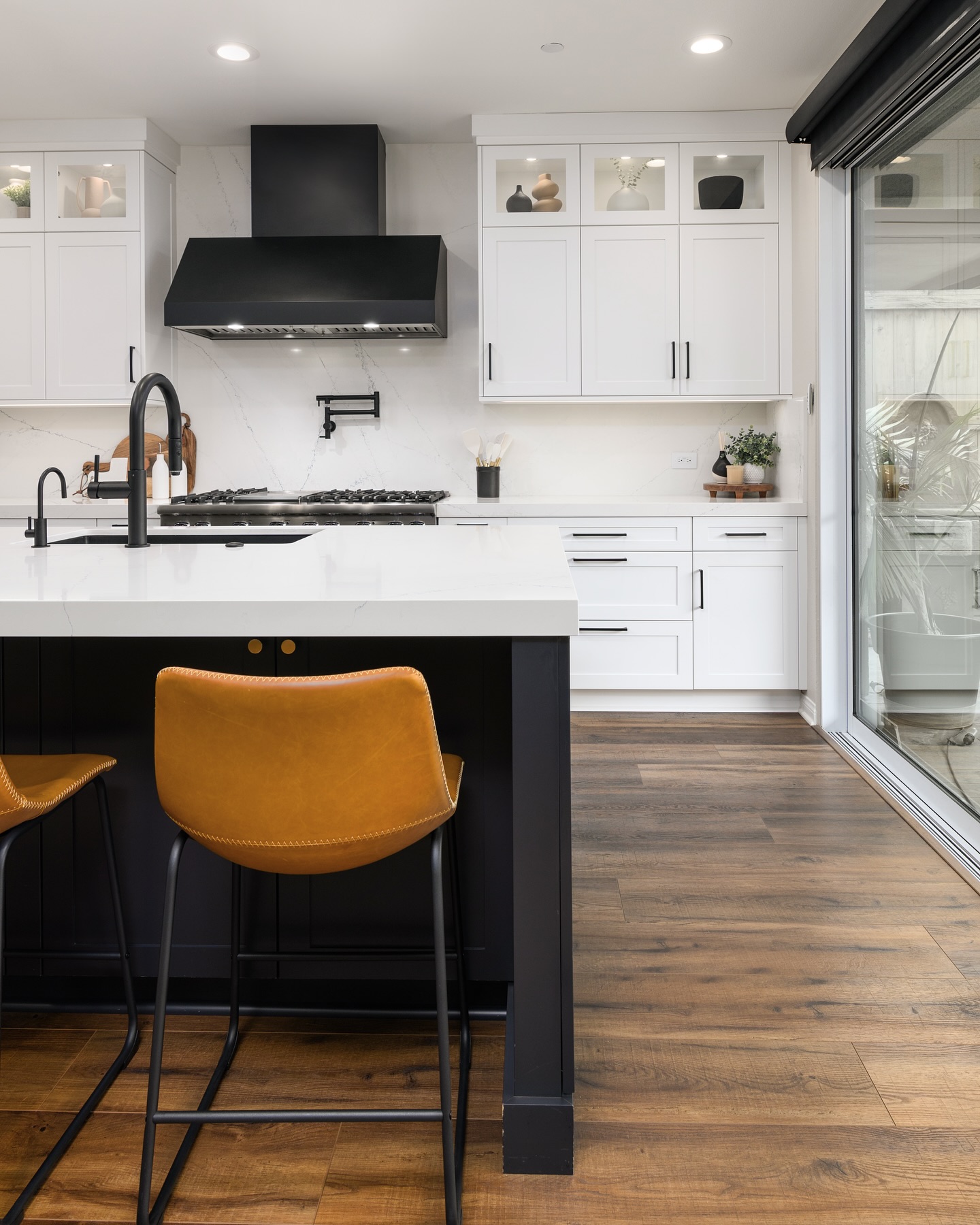 4. Moonlit Marble and Brass: a Kitchen Where Elegance Meets Industrial Chic