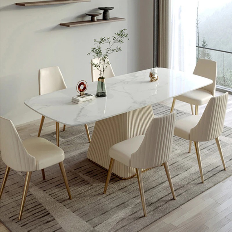 7. Mid-century Maple Burl with Tapered Splayed Legs Dining Table
