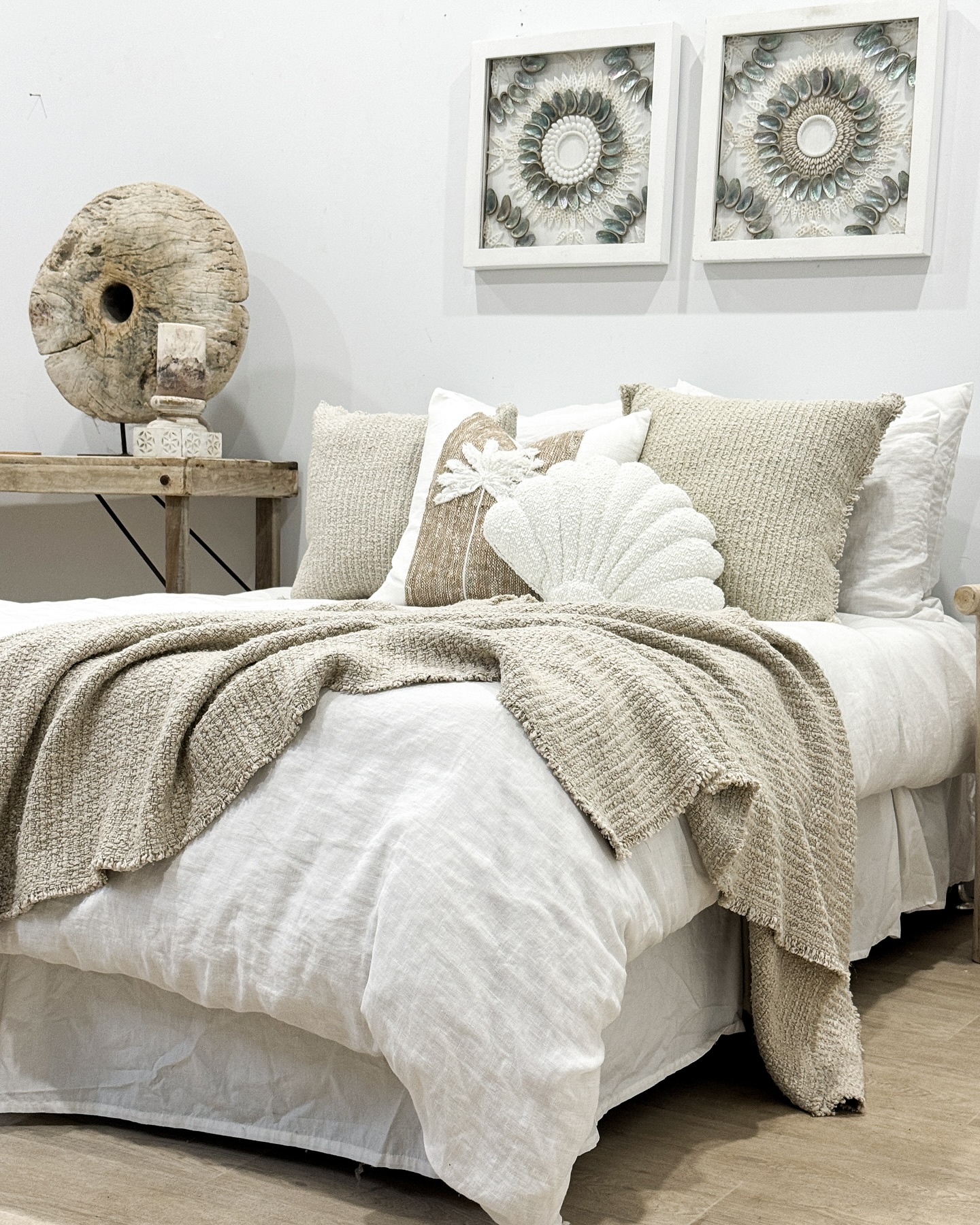 17. a Whispering Willow Canopy Over a Driftwood Bed Frame