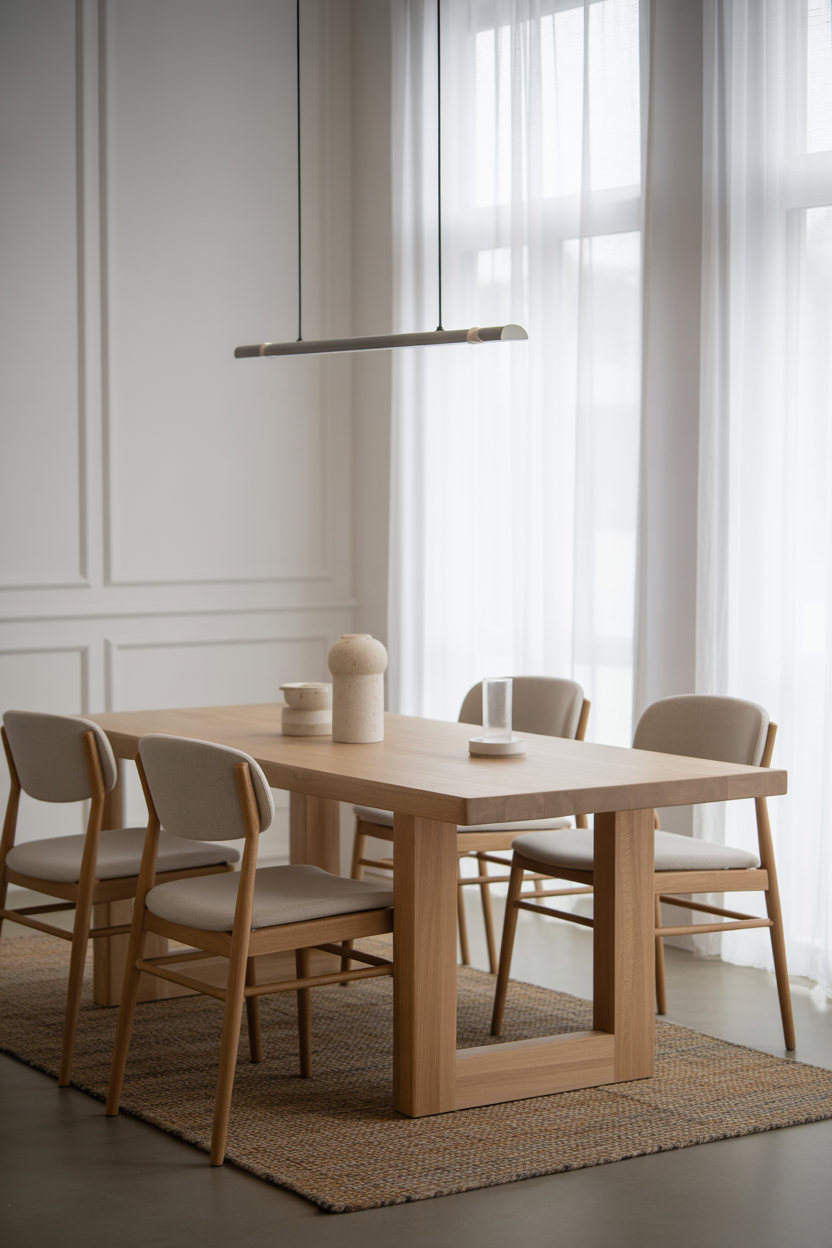 Minimalist Scandinavian Dining Room