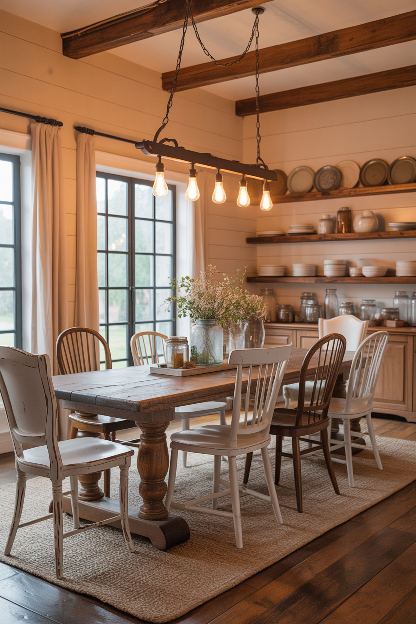 Rustic Farmhouse Dining Room