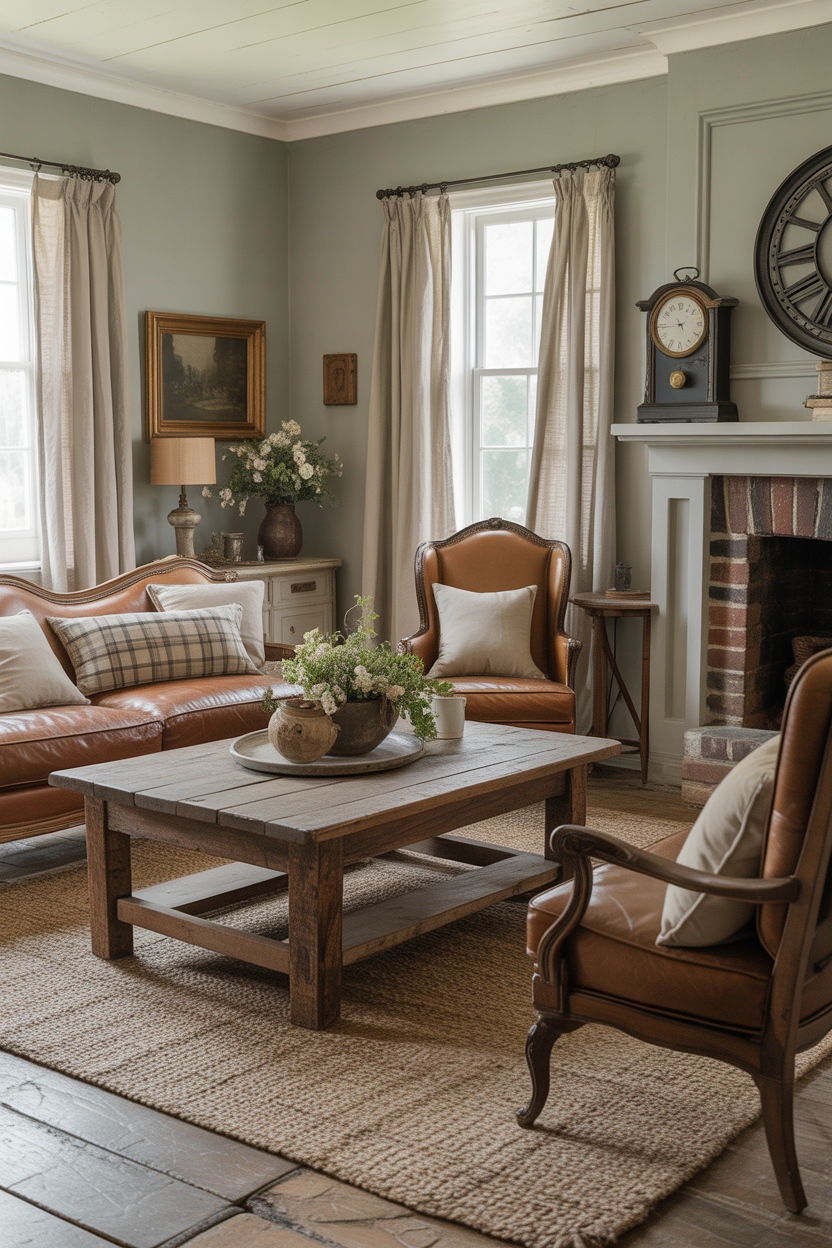 Antique Farmhouse Living Room