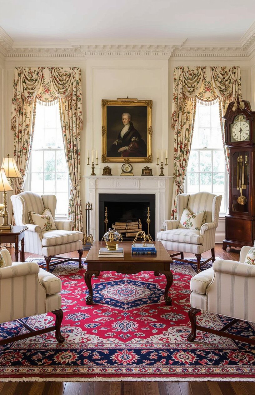 Colonial Revival Living Room
