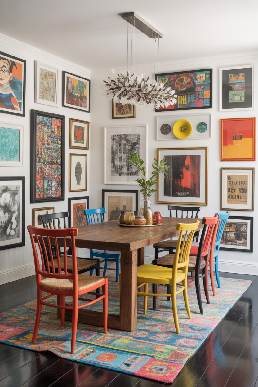 Eclectic Gallery Dining Room