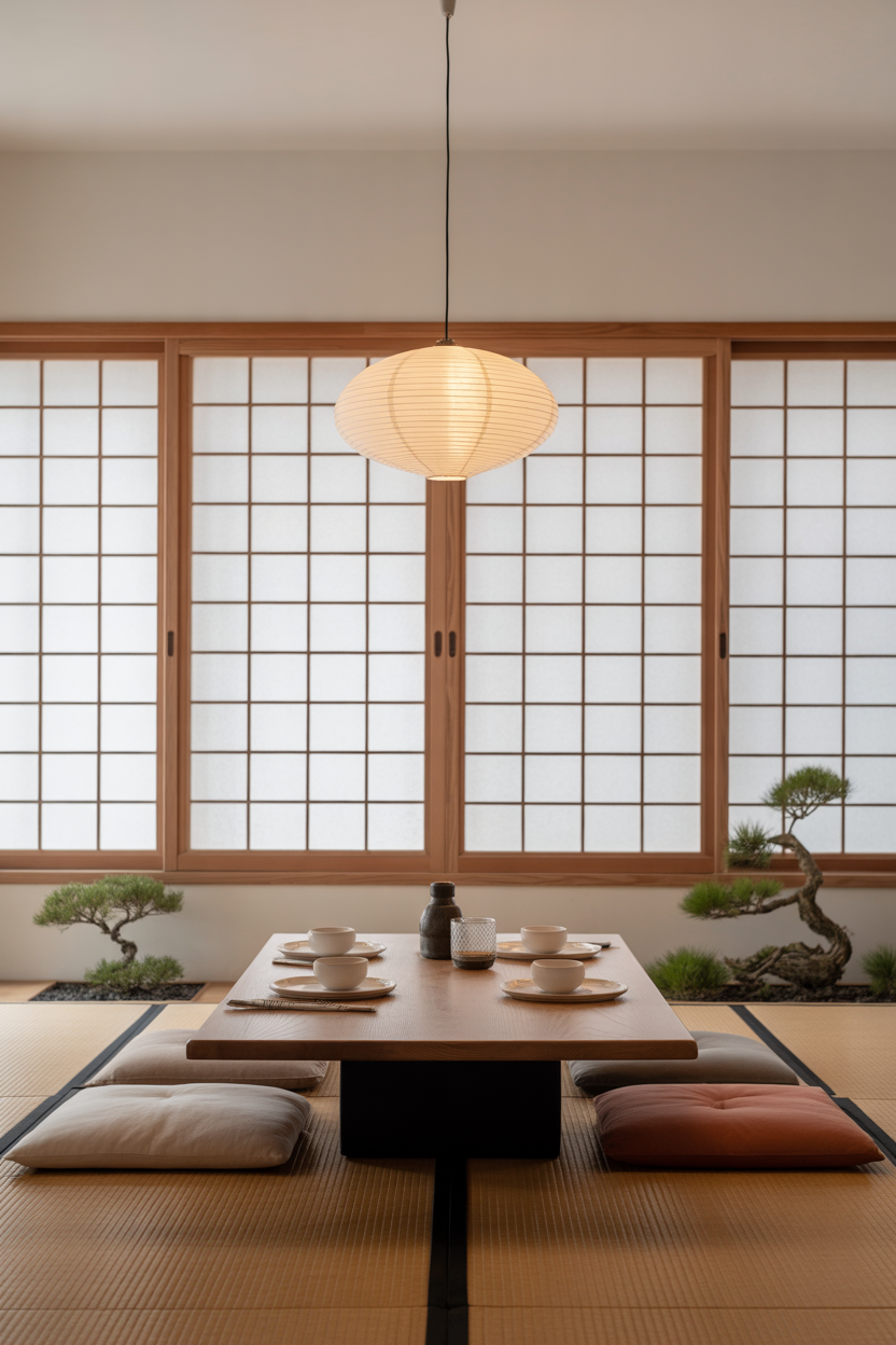 Japanese Zen Dining Room