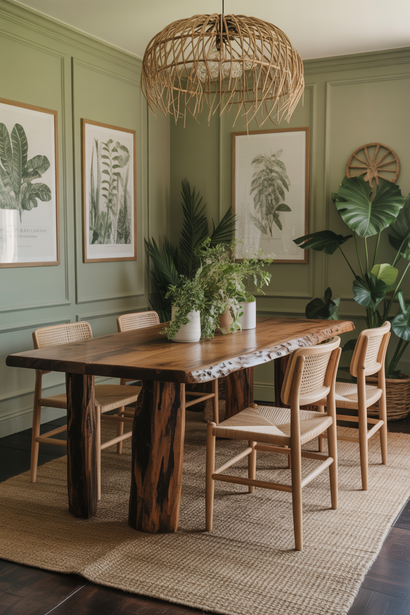 Nature-Inspired Dining Room