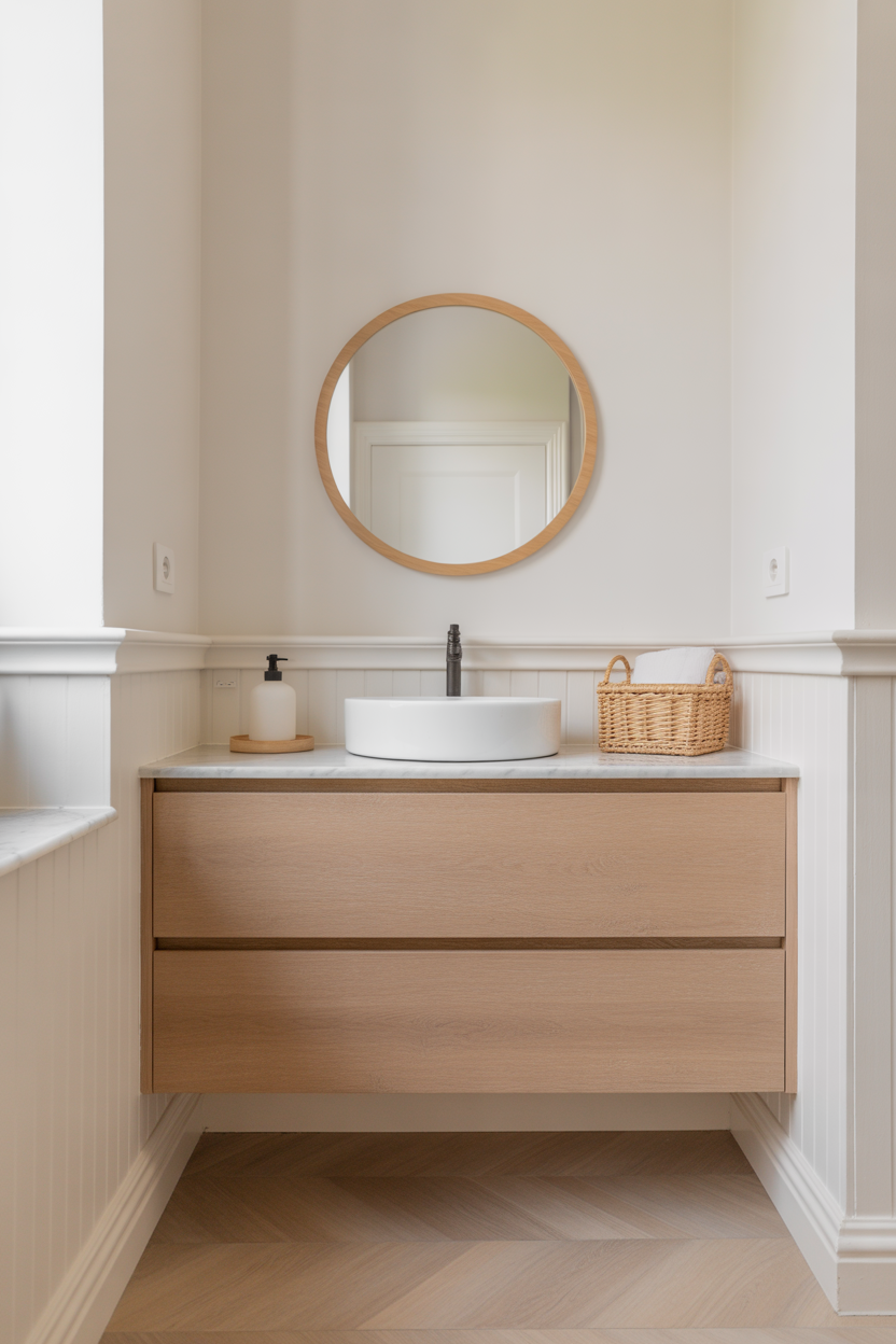 Scandinavian-Inspired Half Bathroom