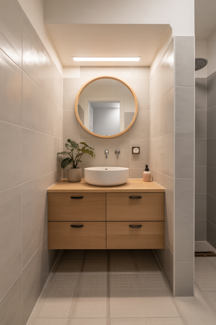 Mid-Century Minimalist Bathroom