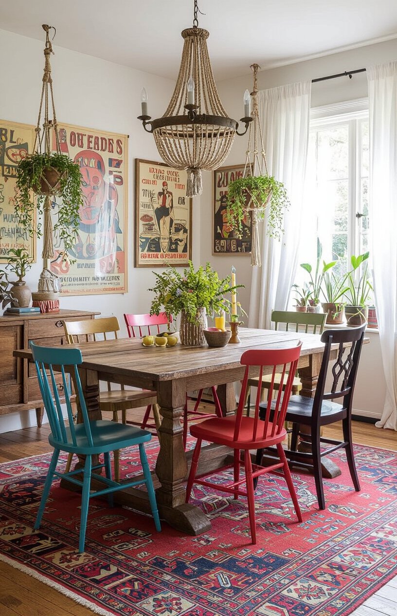 Bohemian Vintage Dining Room