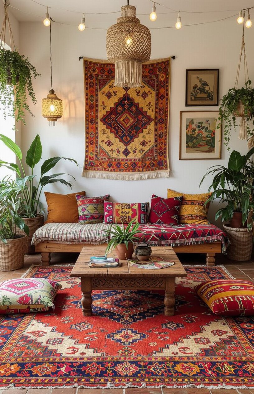 Bohemian Vintage Living Room