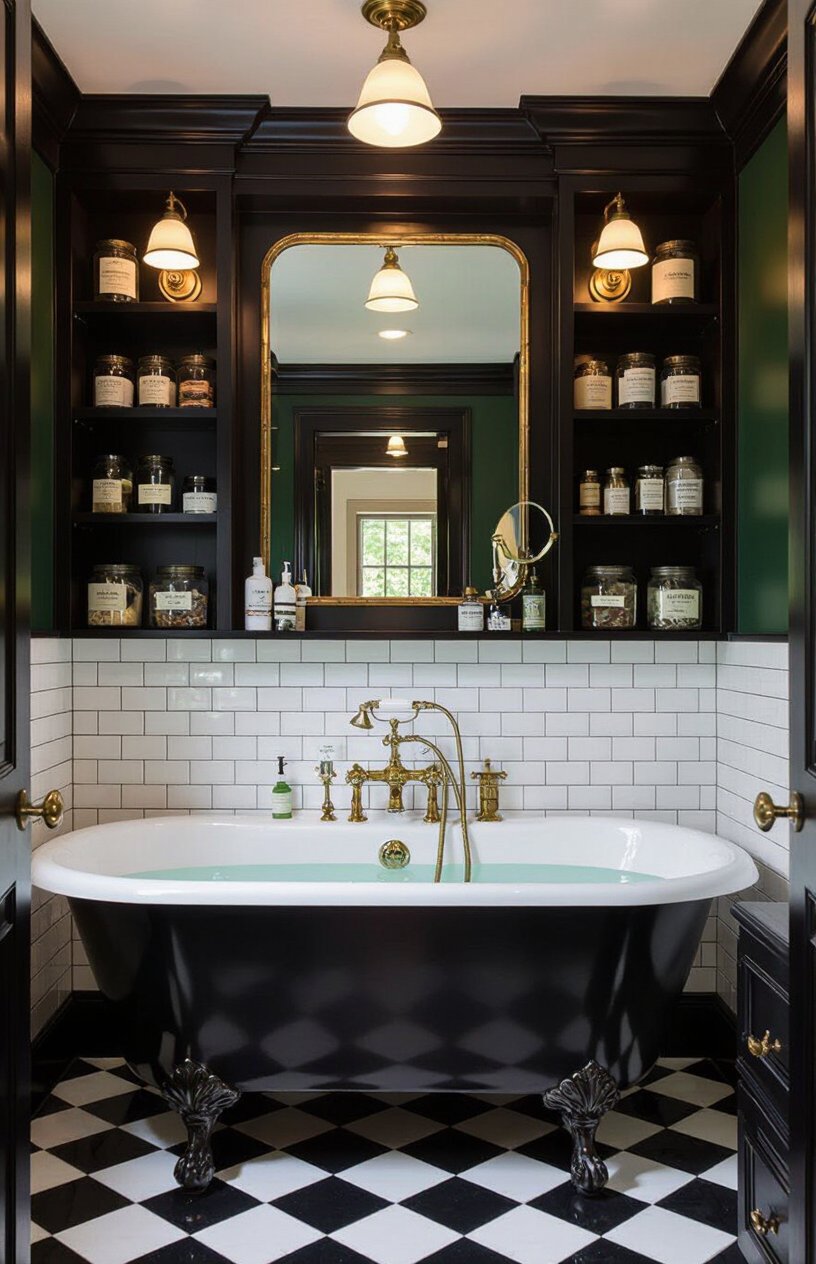 Vintage Apothecary Bathroom