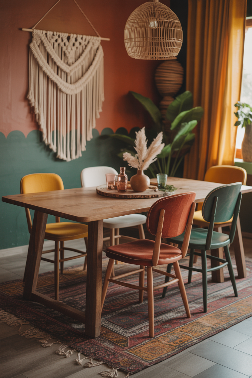 Bohemian Eclectic Dining Room