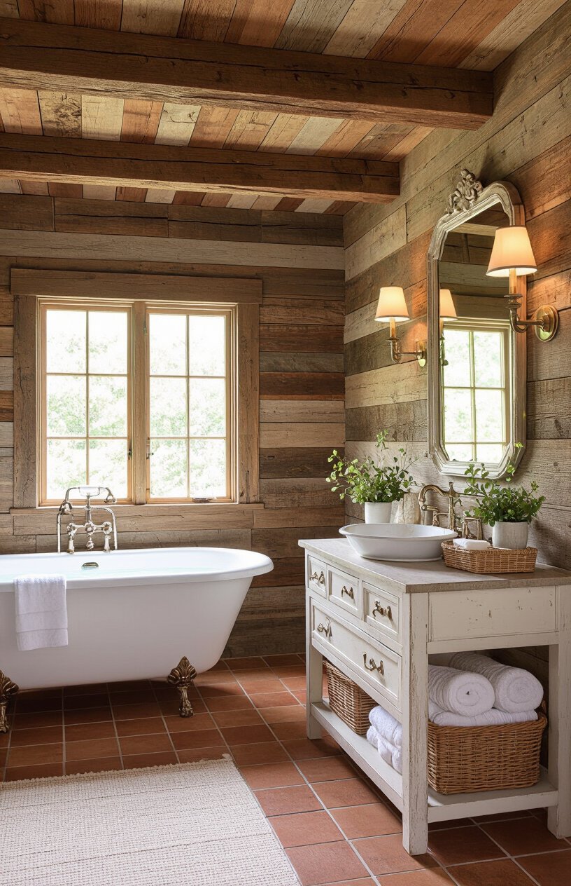 Vintage Rustic Bathroom