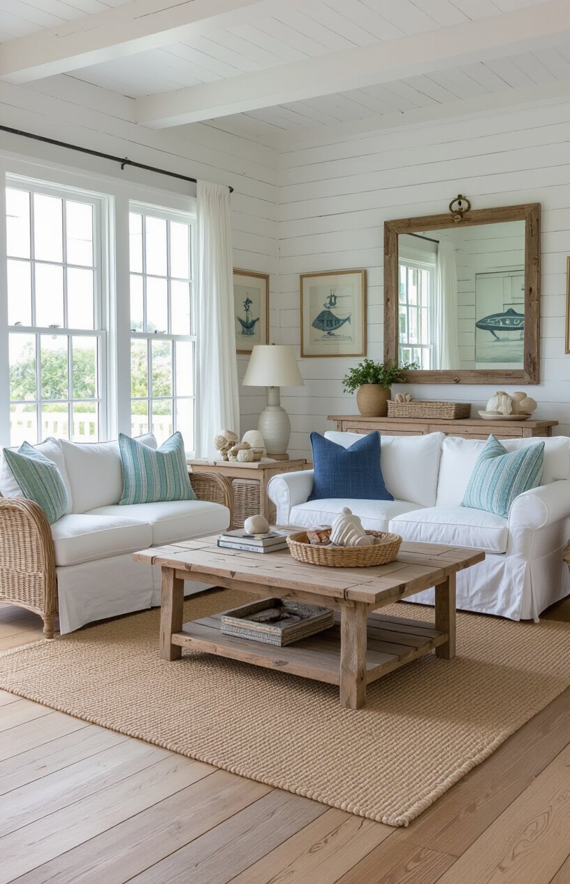 Vintage Coastal Living Room