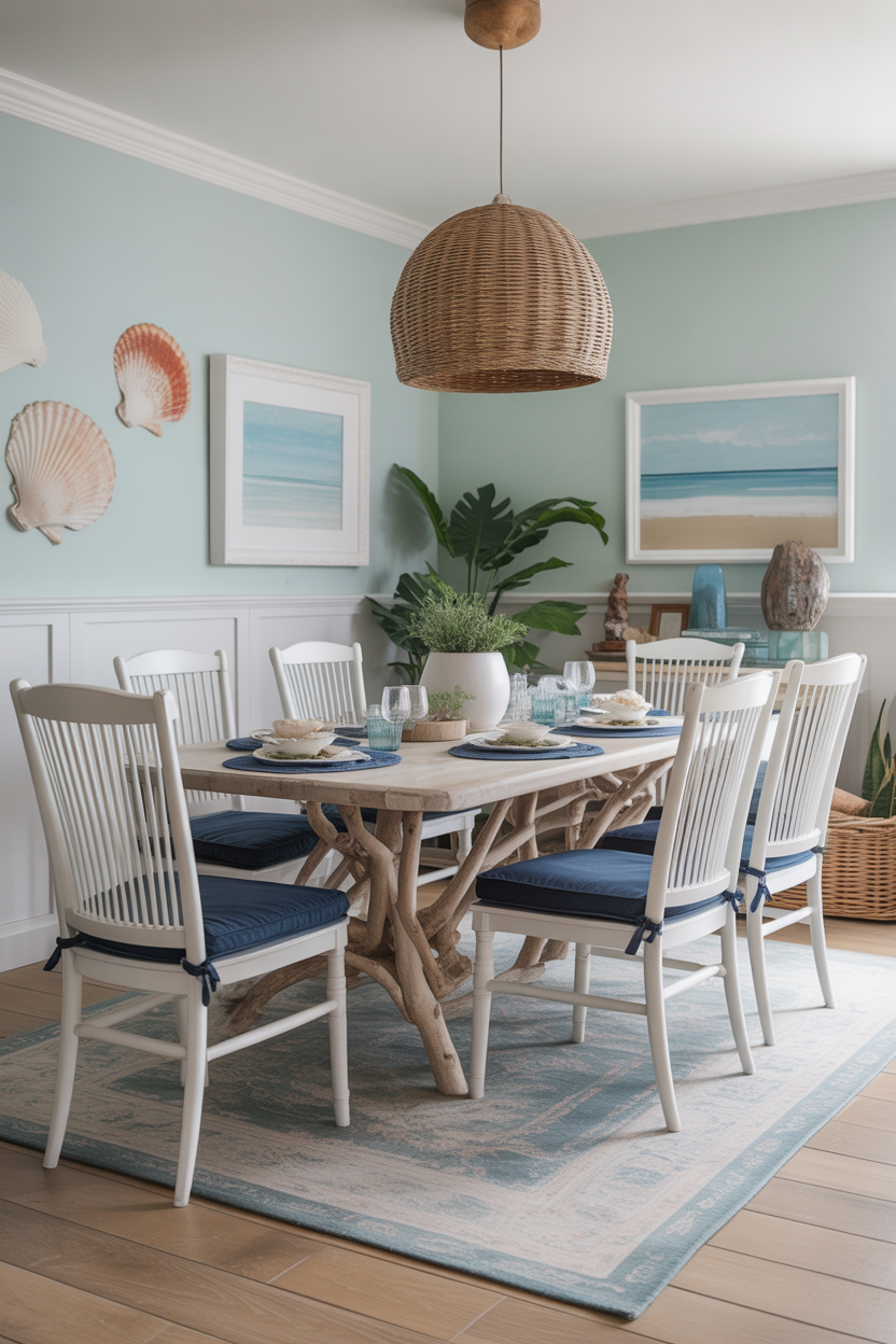 Coastal Beachy Dining Room