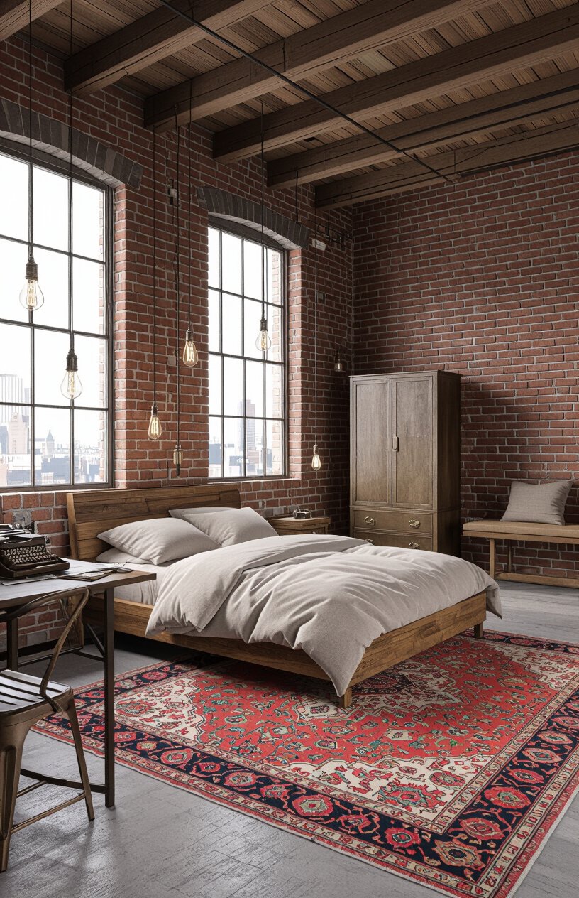 Industrial Loft Bedroom