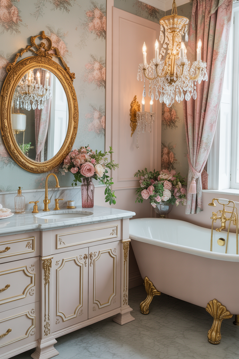 Vintage Glam Bathroom