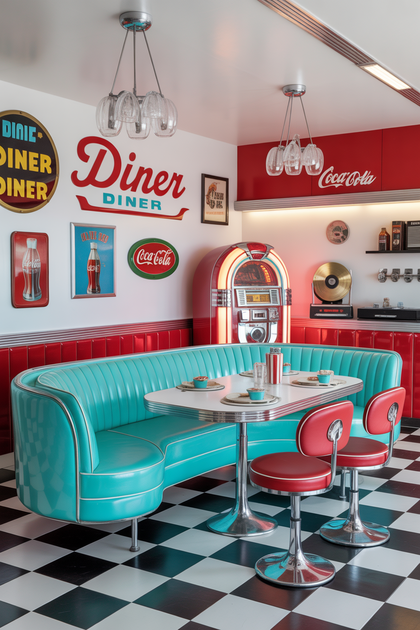 Retro 50s Diner Lounge