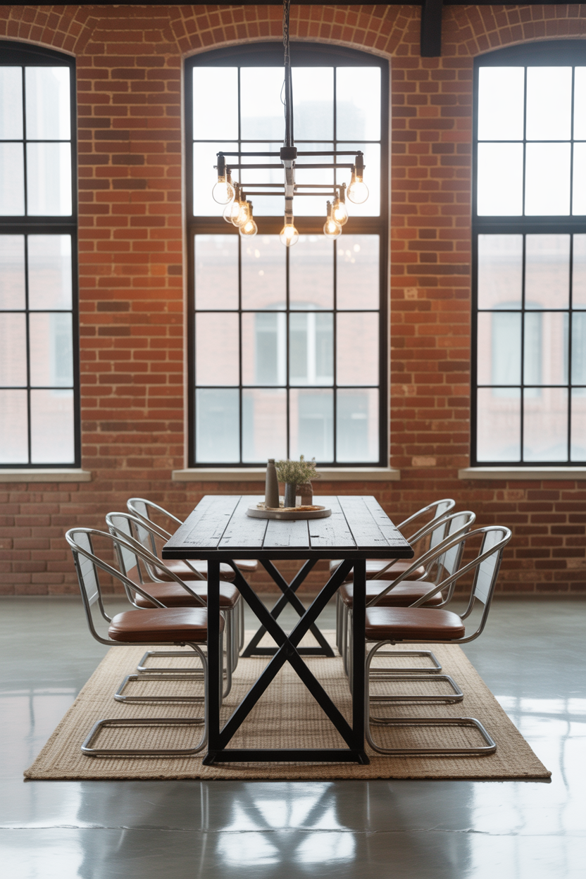 Small Urban Loft Dining Room