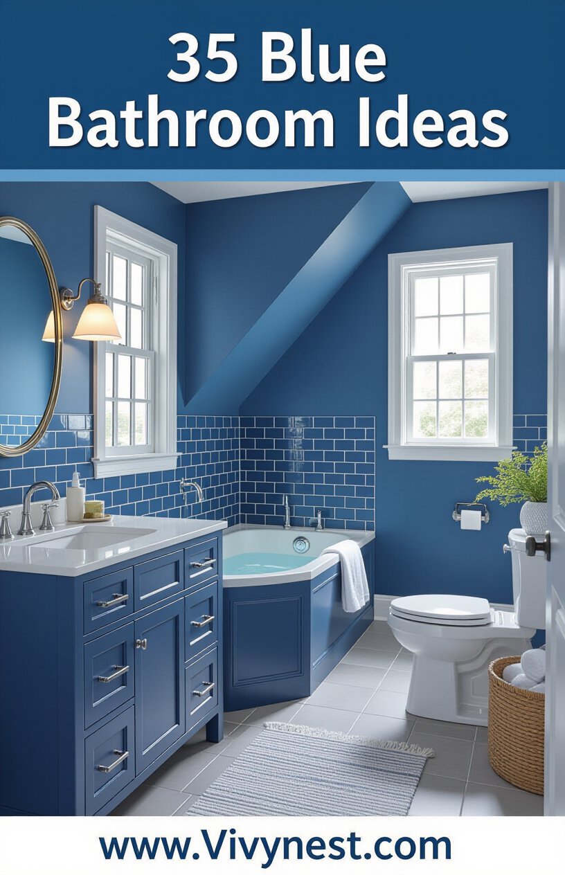 35 Blue Bathroom Ideas