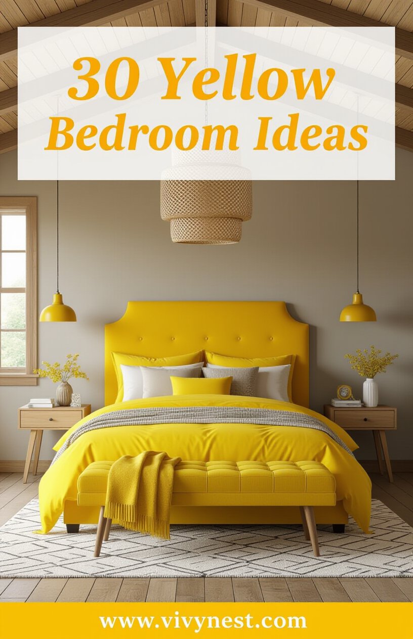 30 Yellow Bedroom Ideas