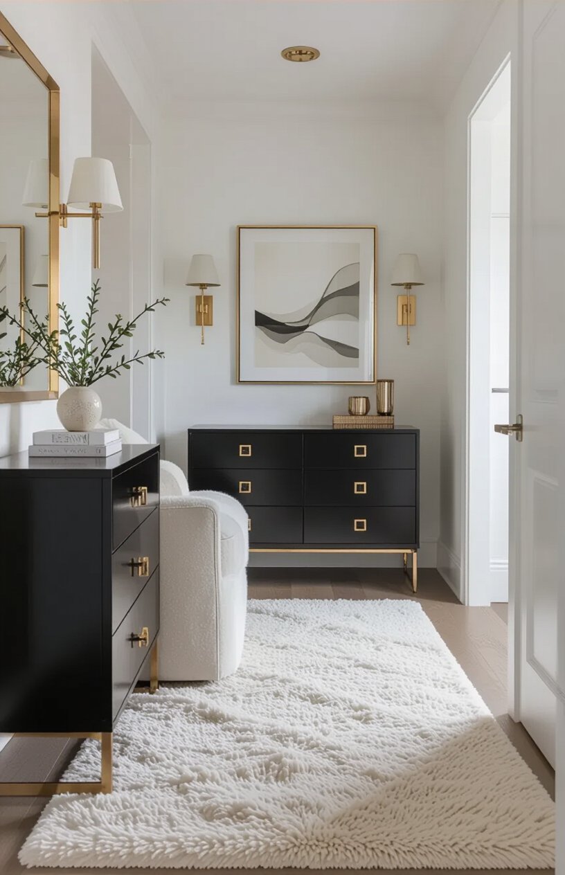 Modern Glamour with Gold Accents