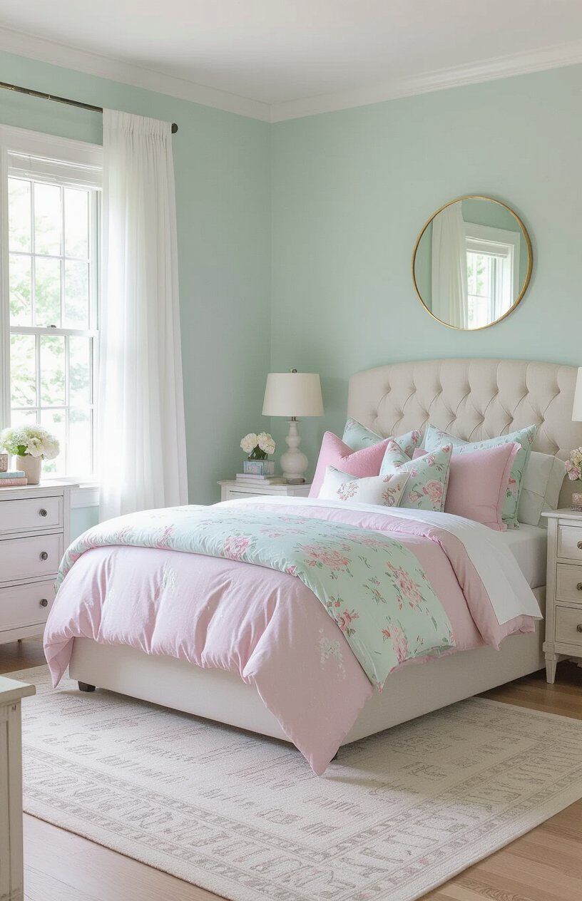 Soft Pastel Bedroom