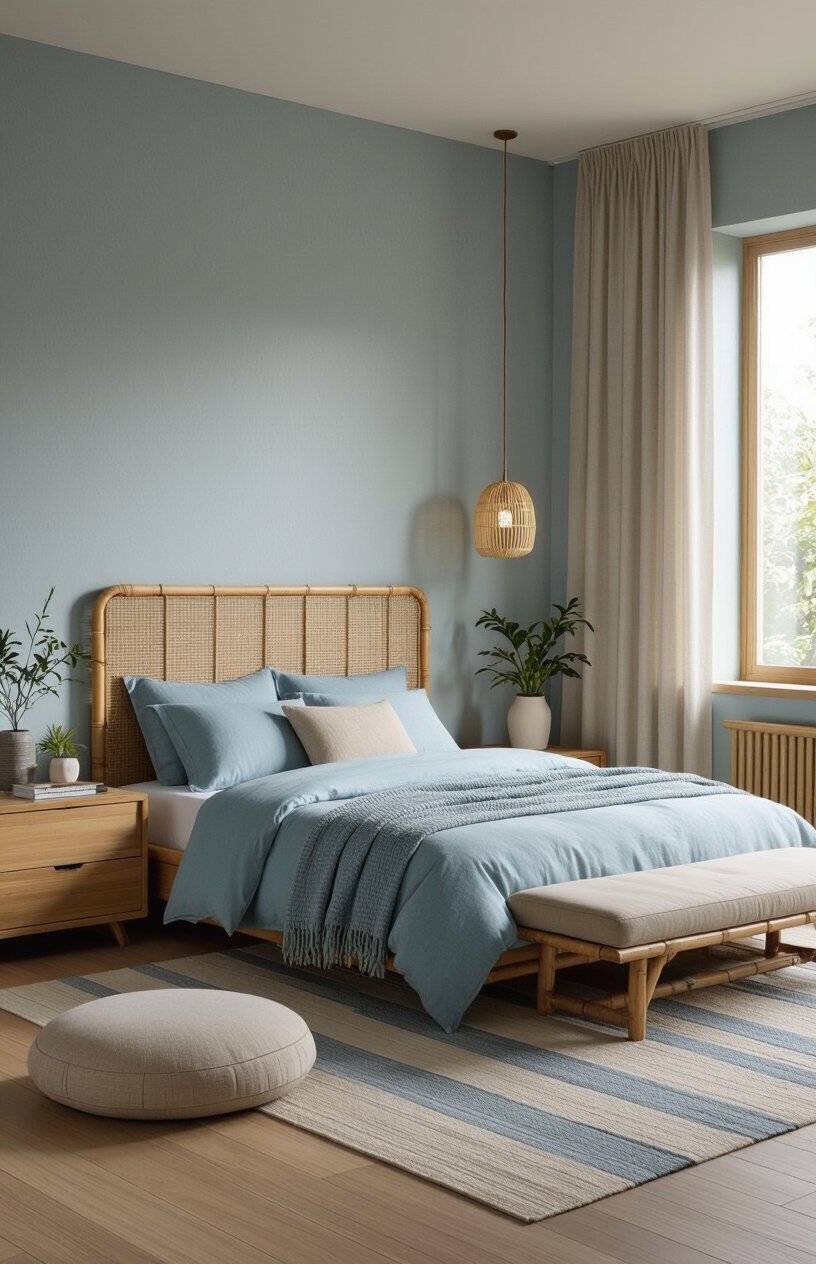 Soft Blue Zen Bedroom