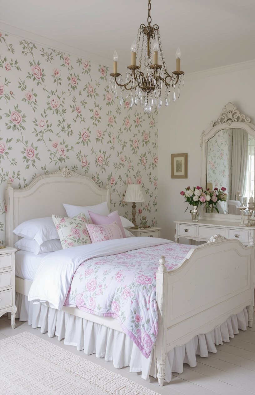 Shabby Chic White Bedroom