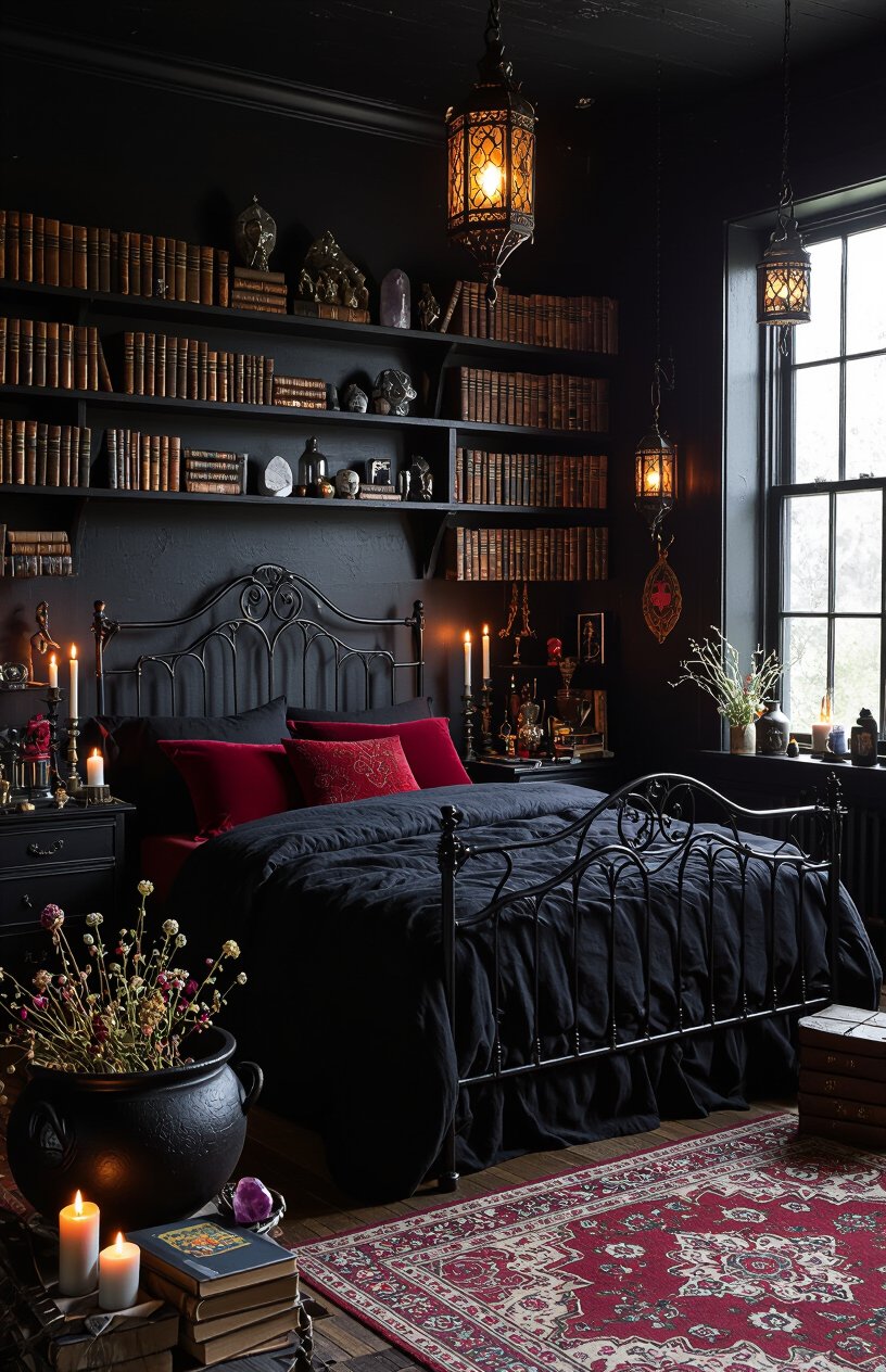 Candlelit Witchy Bedroom