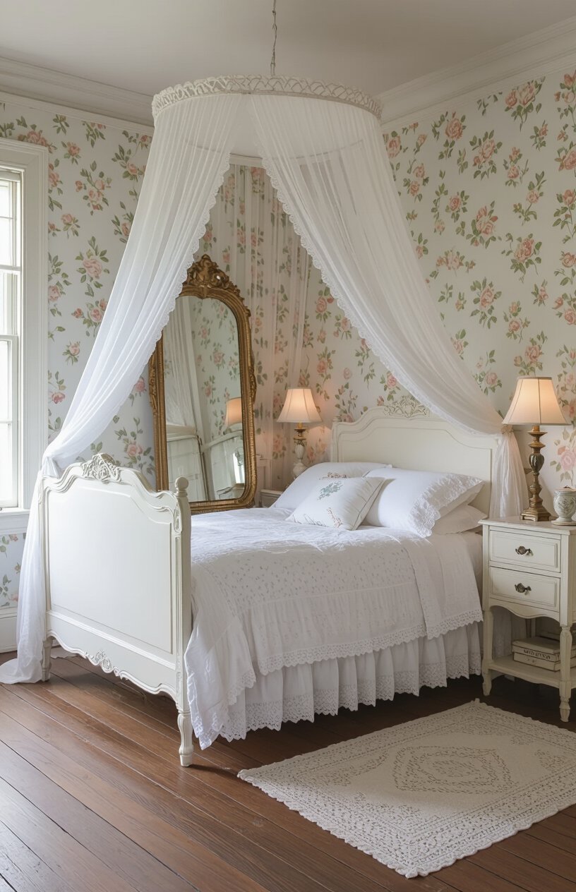 White Vintage Bedroom